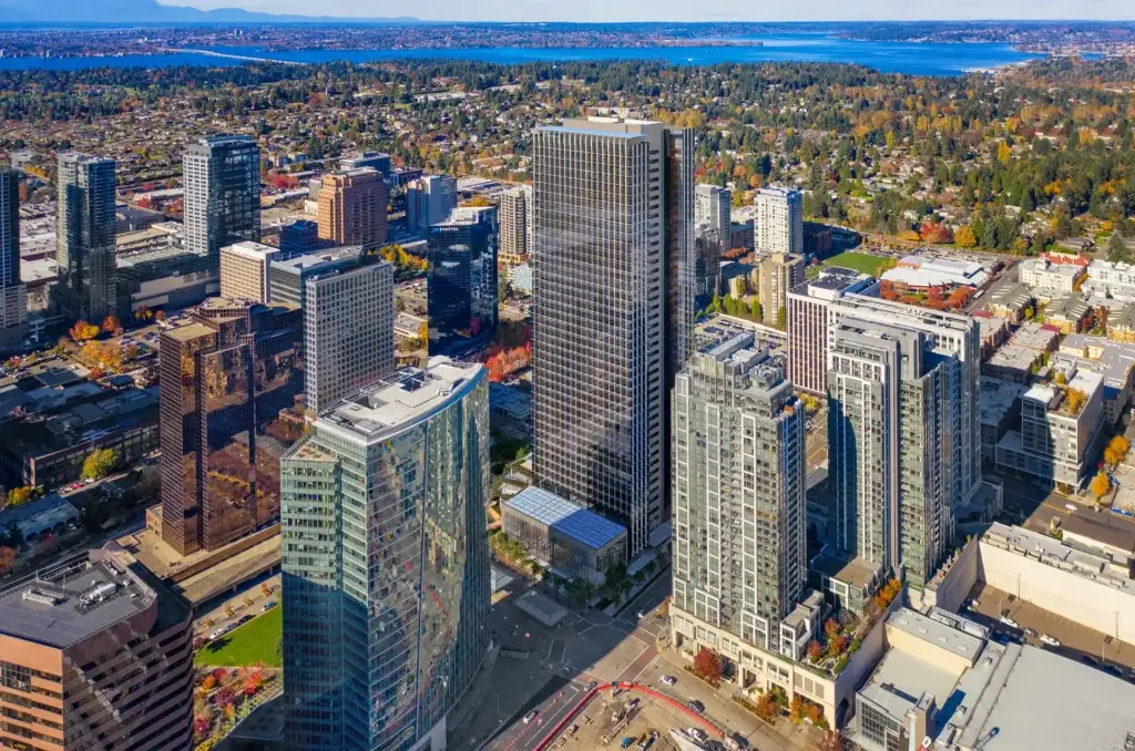 The vibrant Bellevue, WA skyline, reflecting the city's growth and natural beauty. Your Trusted General Contractor in Bellevue, WA | BYM General Construction